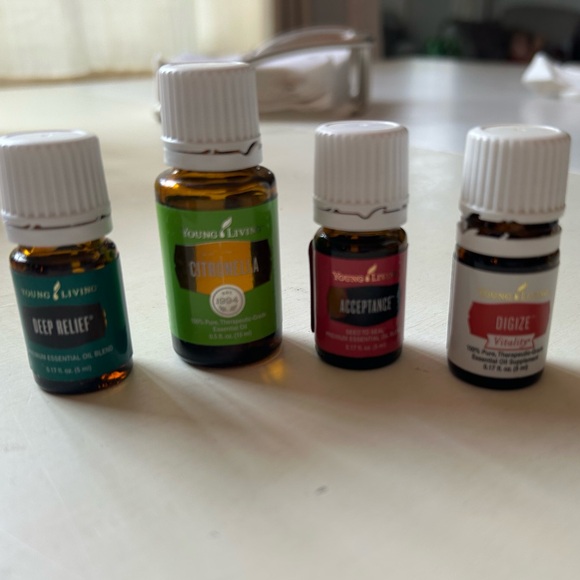 Young Living Oils- Digize Acceptance Deep Relief and Citronella.